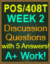POS/408T Week 2 Pre-Assessment, Post-Assessment, Flashcards, and DQ